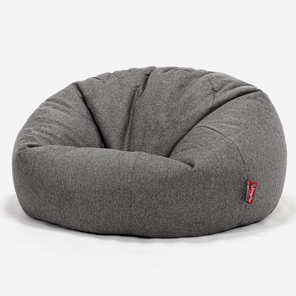 Pouf Canapé Classique - Interalli Laine Gris 01