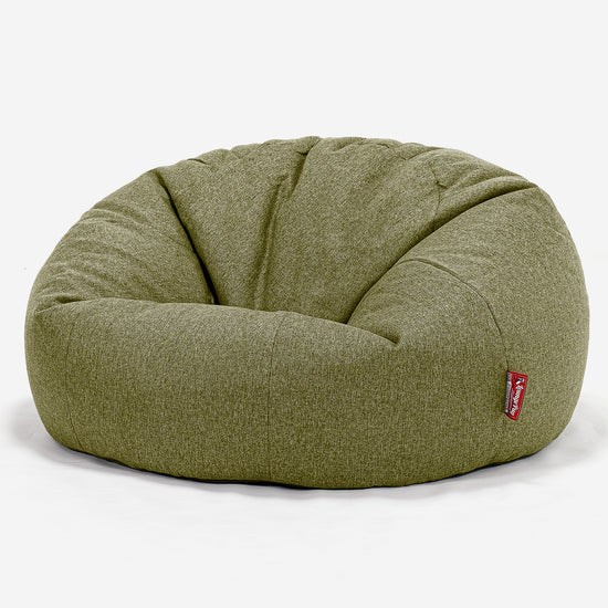 Pouf Canapé Classique - Interalli Laine Vert Acide 01