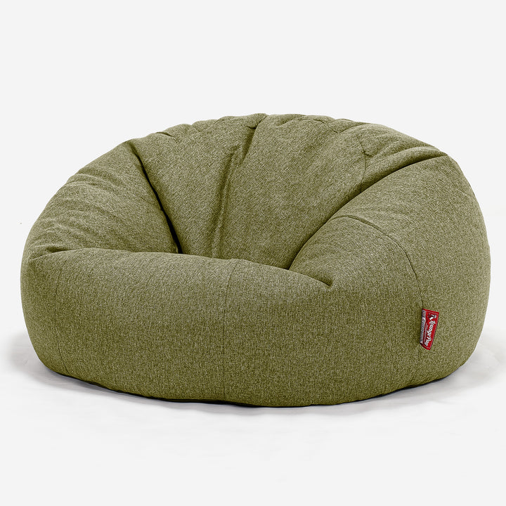 Pouf Canapé Classique - Interalli Laine Vert Acide 01