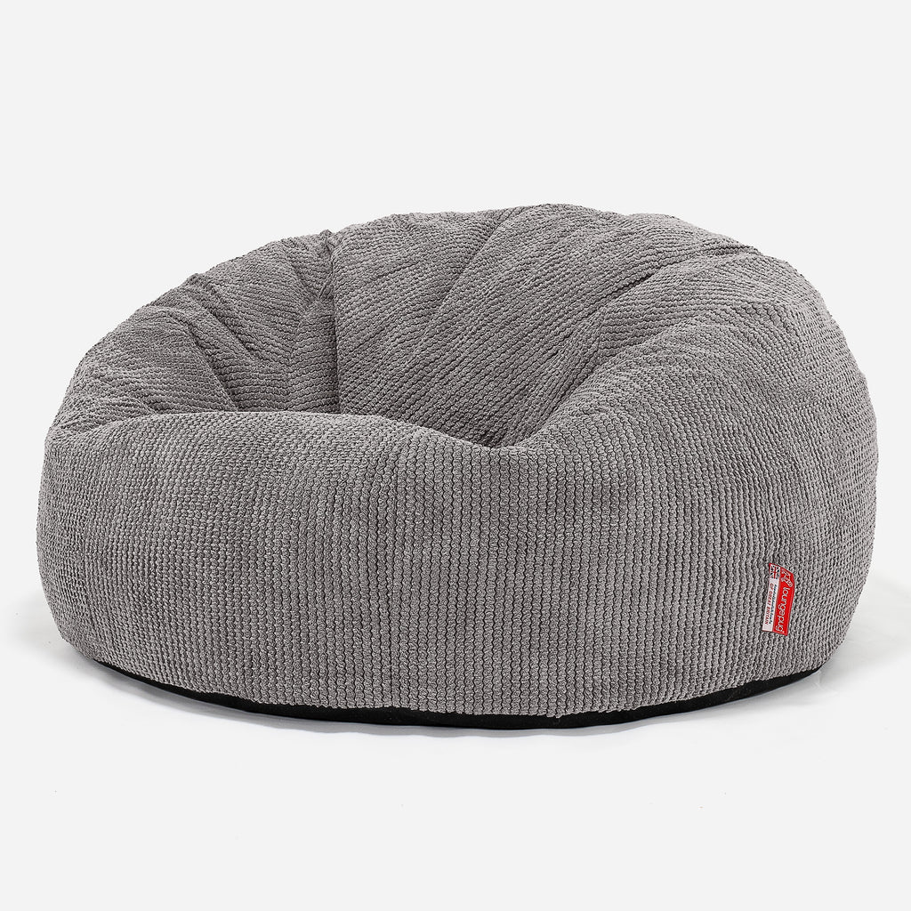 Pouf Canapé Classique - Pompon Anthracite 01