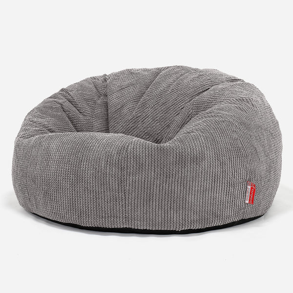 Pouf Canapé Classique - Pompon Anthracite 01