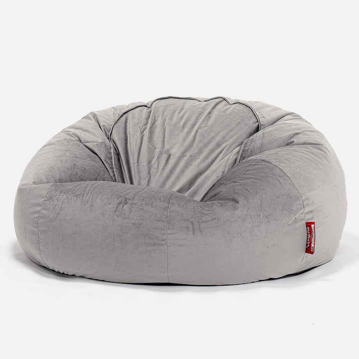 Pouf Canapé Classique - Velours Argent 01