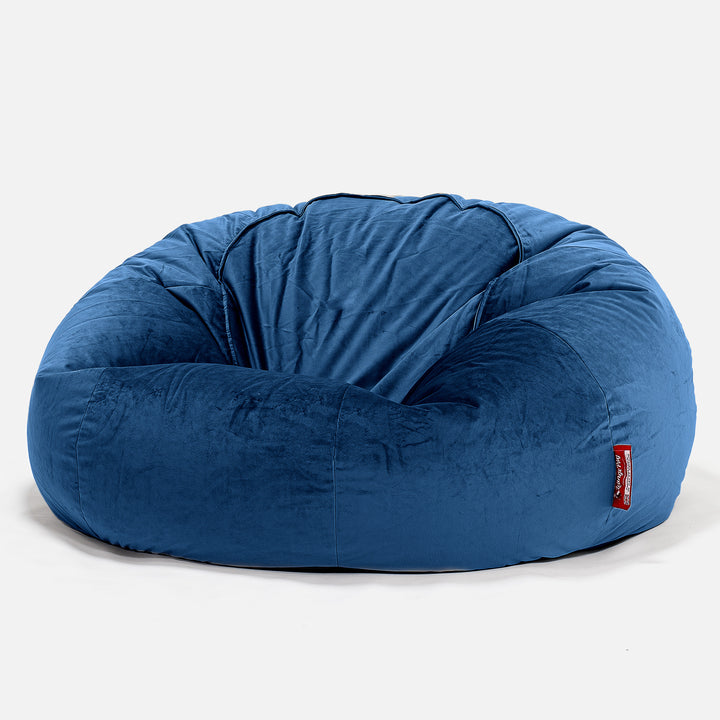 Pouf Canapé Classique - Velours Bleu Marine 01