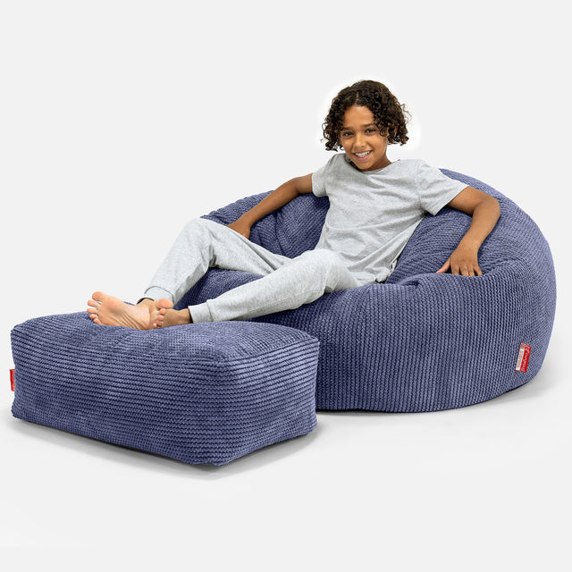 Canapé Pouf pour Enfant 6-14 ans - Pompon Violet 01