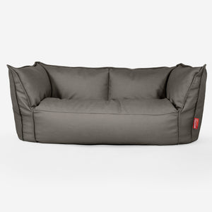 Pouf Canapé Ruben - Cuir Végan Gris