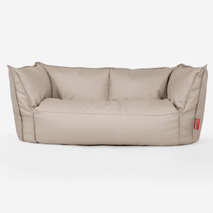Pouf Canapé Ruben - Cuir Végan Ivoire