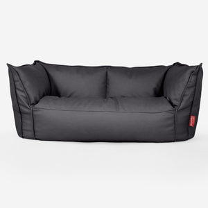 Pouf Canapé Ruben - Cuir Végan Noir
