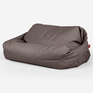 Pouf Canapé Sabine - Cuir Végan Chocolat
