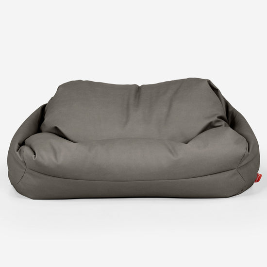 Pouf Canapé Sabine - Cuir Végan Gris 02