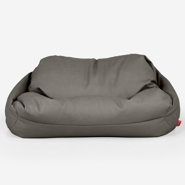 Pouf Canapé Sabine - Cuir Végan Gris 02