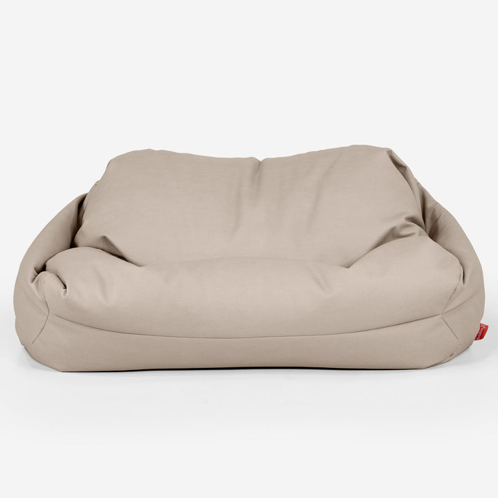 Pouf Canapé Sabine - Cuir Végan Ivoire 02