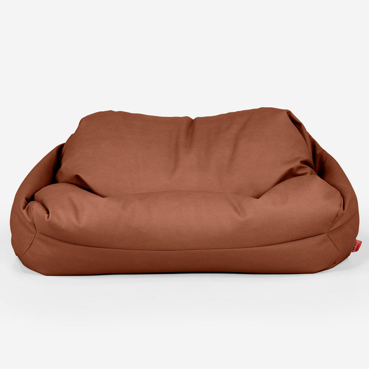 Pouf Canapé Sabine - Cuir Végan Marron 02