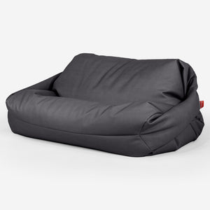 Pouf Canapé Sabine - Cuir Végan Noir