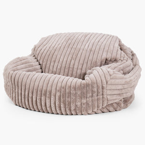 Pouf Canapé Sabine - Velours Côtelé Ultra Pelucheux Vison