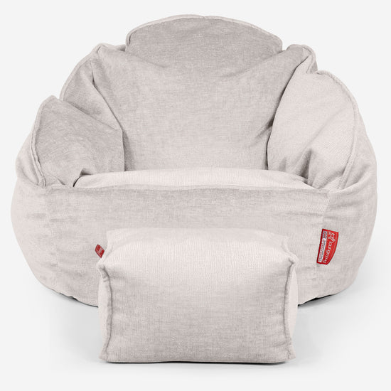 Pouf Chaise Bubble - Chenille Crème 02