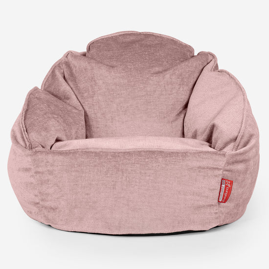Pouf Chaise Bubble - Chenille Rose 01