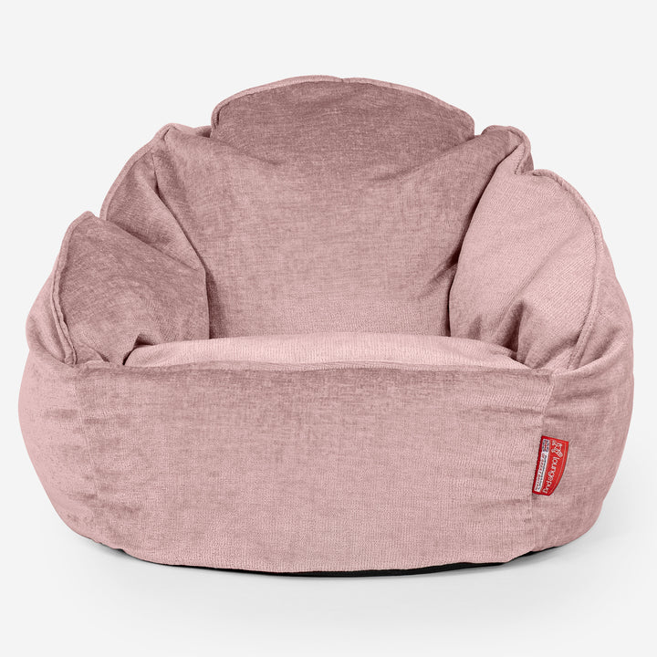 Pouf Chaise Bubble - Chenille Rose 01