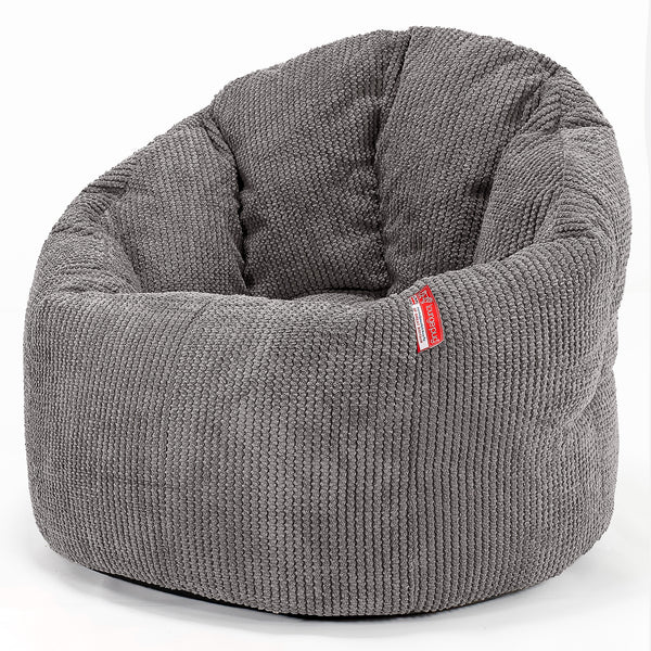 Pouf Chaise Design - Pompon Anthracite 01