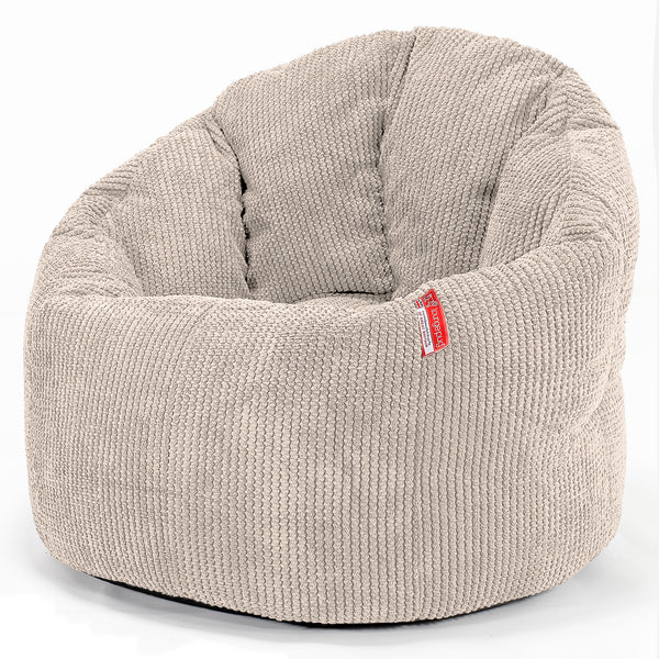 Pouf Chaise Design - Pompon Crème 01