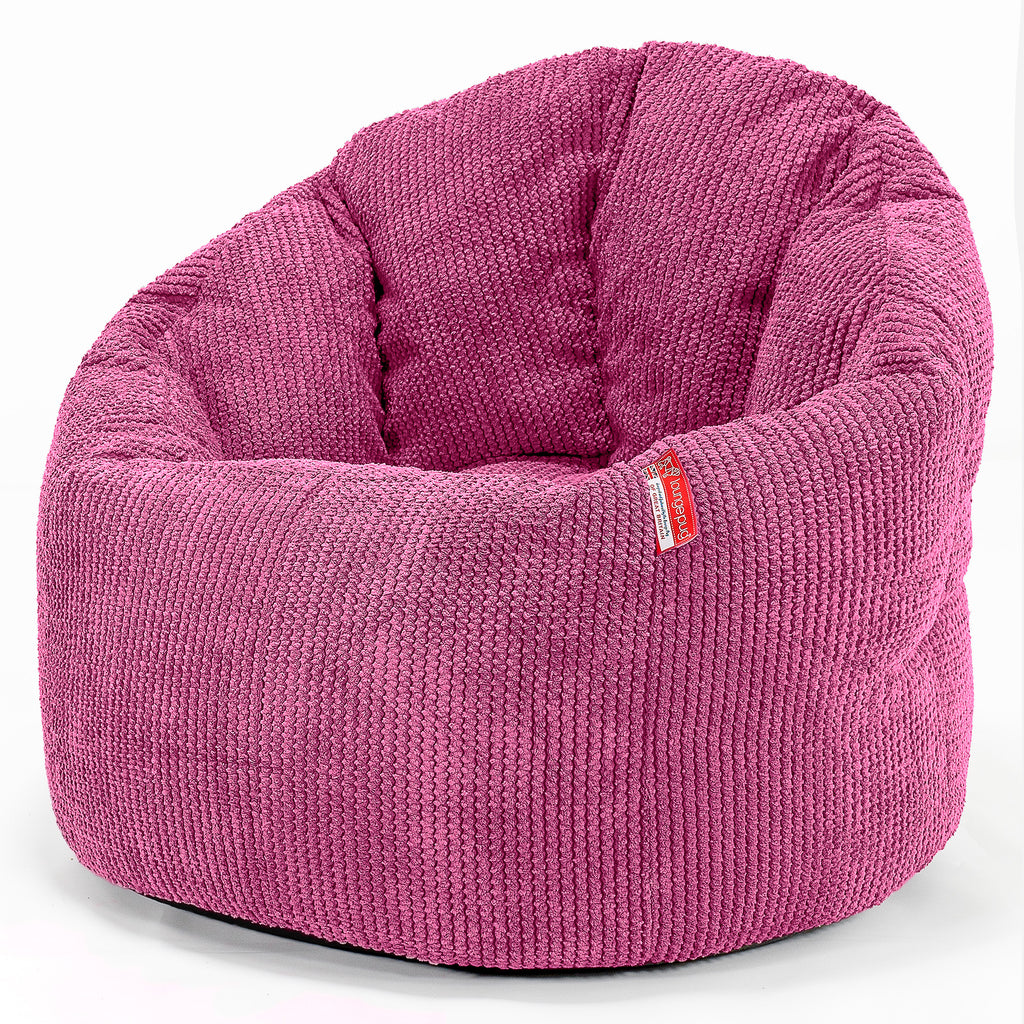 Pouf Chaise Design - Pompon Rose 01
