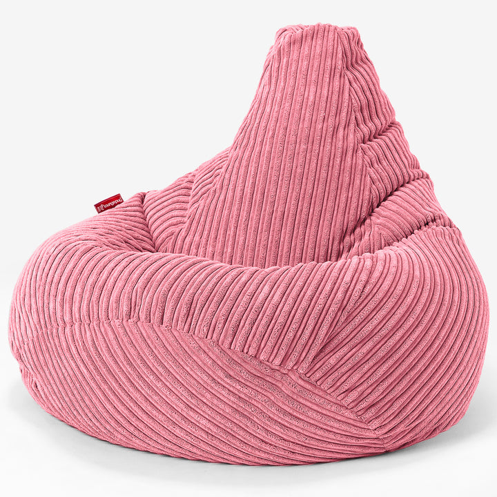 Pouf Gamer pour Enfant 6-14 ans - Côtelé Corail 02