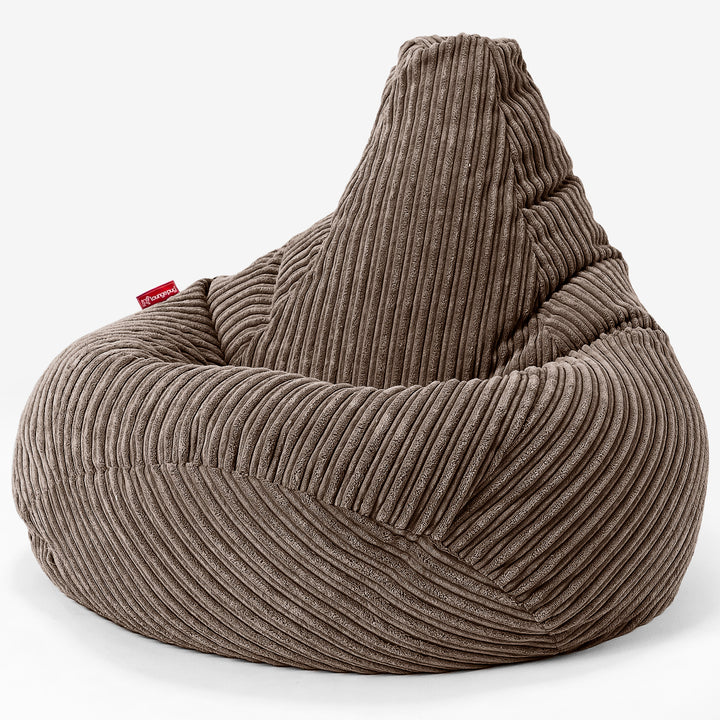 Pouf Gamer pour Enfant 6-14 ans - Côtelé Moka 02