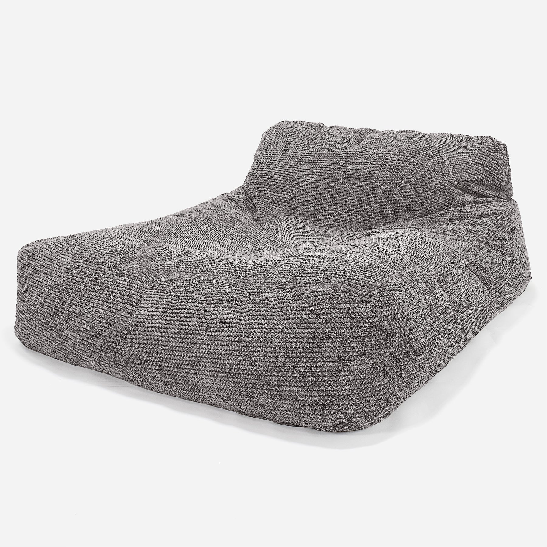 Lounge Pug, Pouf Chaise Longue (2 Personnes), Côtelé Ivoire Big Bertha