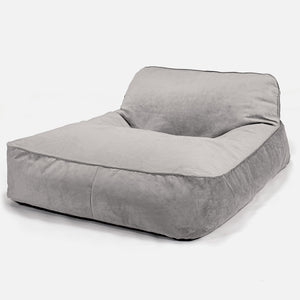 Chaise Longue (2 Personnes) - Velours Argent