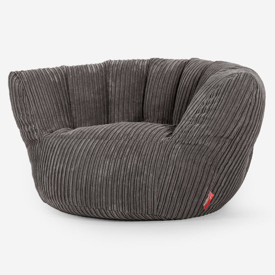 Pouf Charles Vintish - Côtelé Anthracite 02