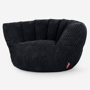 Pouf Charles Vintish - Côtelé Noir