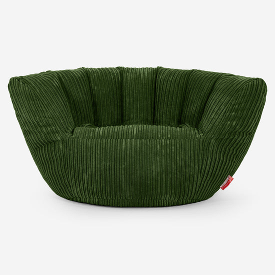 Pouf Charles Vintish - Côtelé Vert Forêt 01