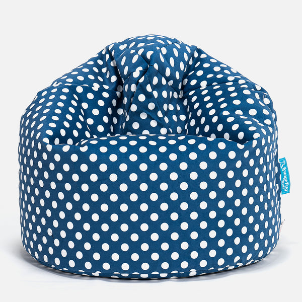 Pouf Enfant 2-6 ans - Imprimé Bleu à Pois Fabric Close-up Image