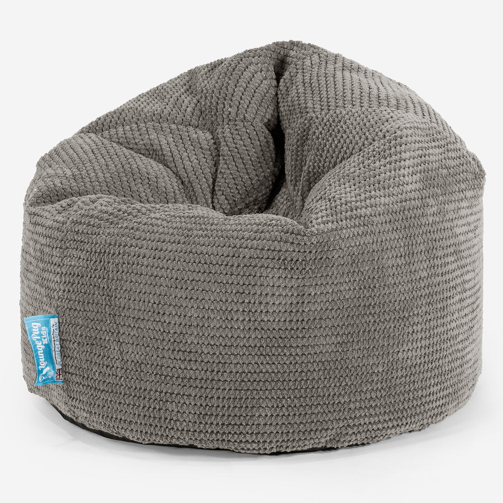 Pouf Enfant 2-6 ans - Pompon Anthracite 01