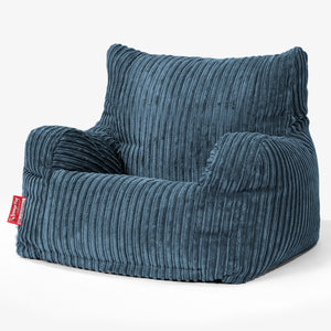 Joséphine Pouf Fauteuil Design - Côtelé Bleu Marine