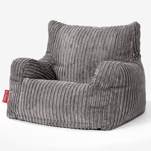 Joséphine Pouf Fauteuil Design - Côtelé Anthracite