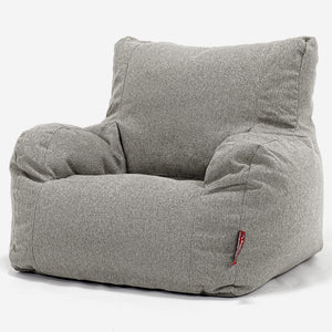 Joséphine Pouf Fauteuil Design - Interalli Laine Argent