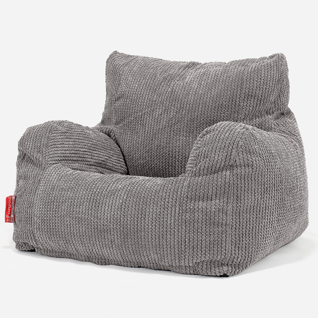 Pouf Fauteuil Design - Pompon Anthracite 01