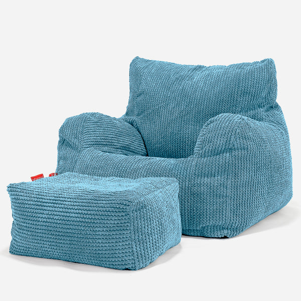 Pouf Fauteuil Design - Pompon Mer Égée 01