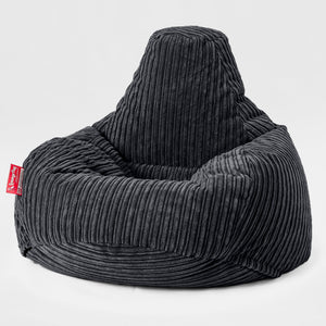 Pouf en Forme de Goutte - Côtelé Noir