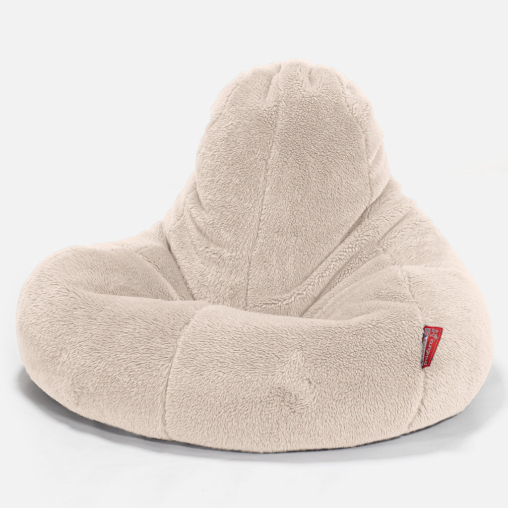 Pouf Gamer Ultra Lux - Fausse Fourrure Nounours Crème 01