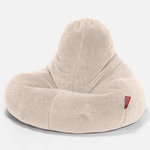 Pouf Gamer Ultra Lux - Fausse Fourrure Nounours Crème 01