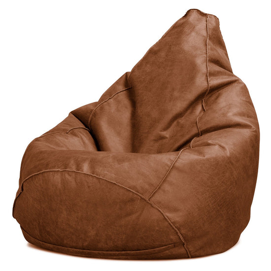 Pouf Poire Gamer - Cuir Vintage Camel 02