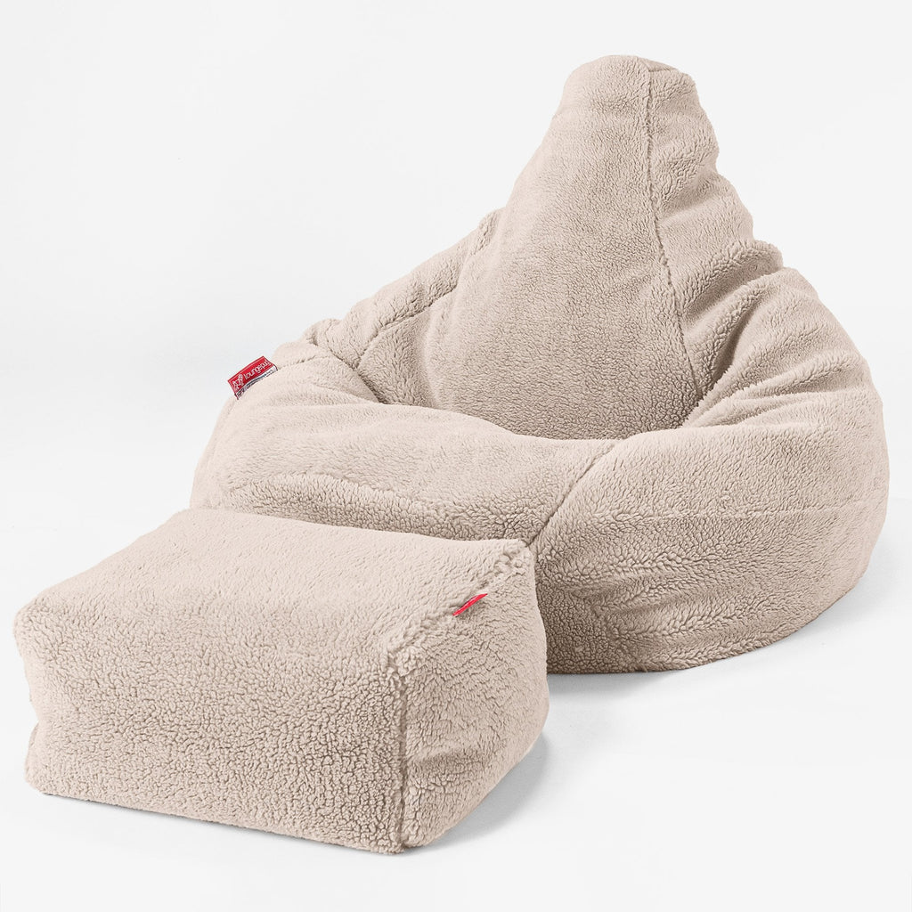 Pouf Poire Gamer - Fausse Fourrure Nounours Vison 04