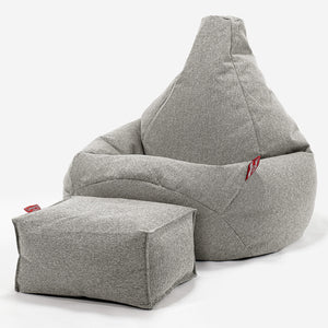 Pouf Poire Gamer - Interalli Laine Argent