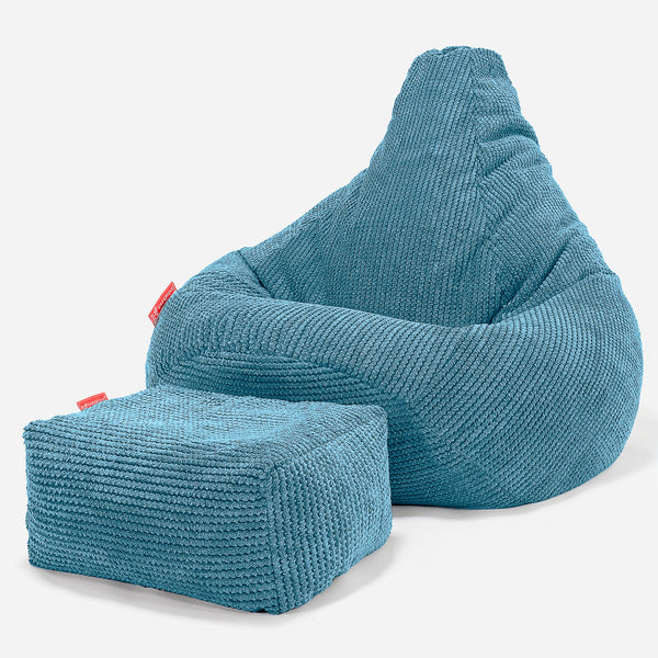 Pouf Poire Gamer - Pompon Mer Égée 01