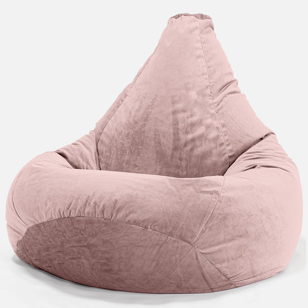 Pouf Poire Gamer - Velours Rose 01