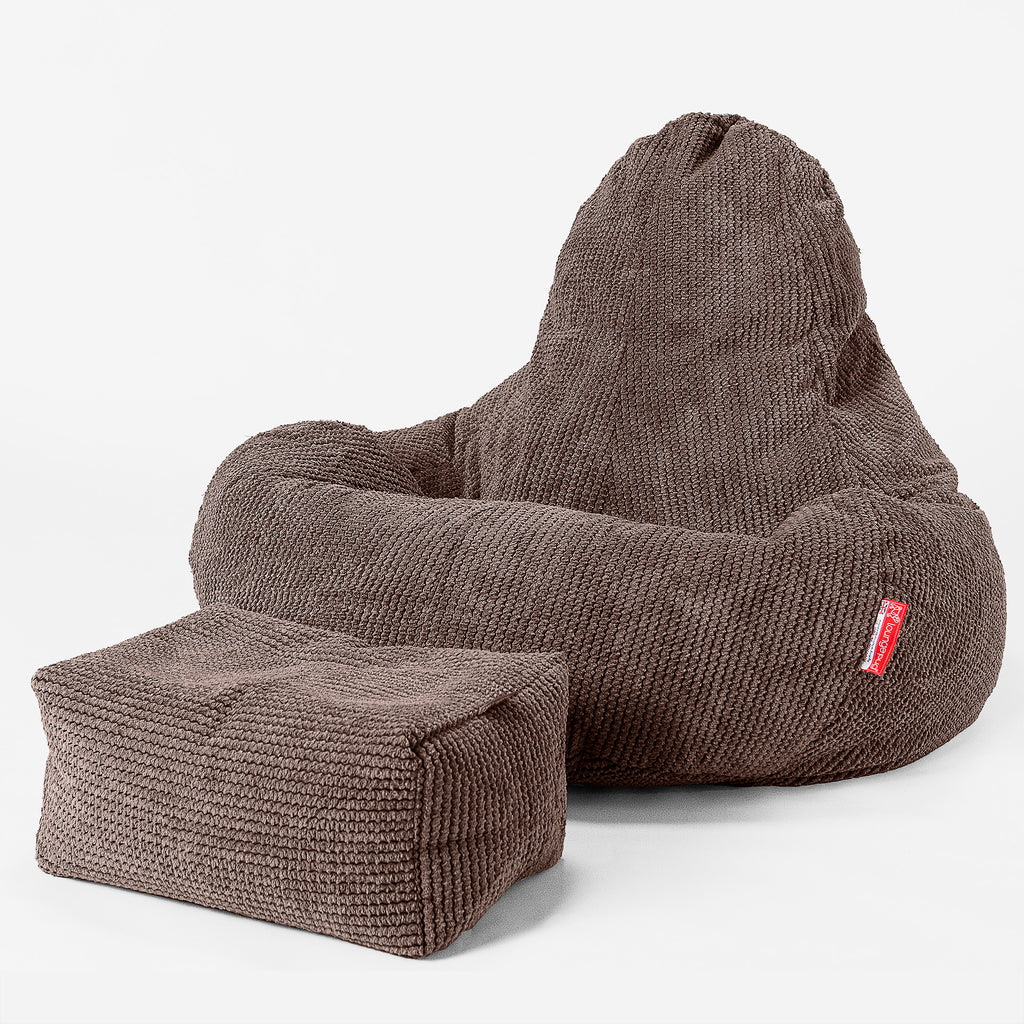 Pouf Gamer Ultra Lux - Pompon Chocolat 02