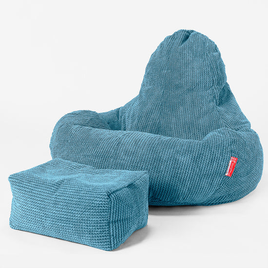 Pouf Gamer Ultra Lux - Pompon Mer Égée 02