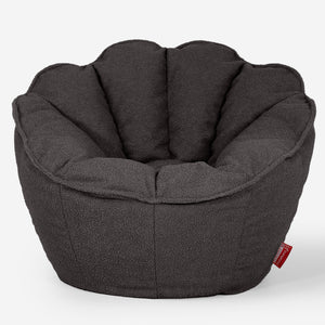 Pouf Fauteuil Natalia Sacco - Bouclé Anthracite
