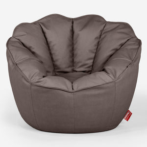 Pouf Fauteuil Natalia Sacco - Cuir Végan Chocolat